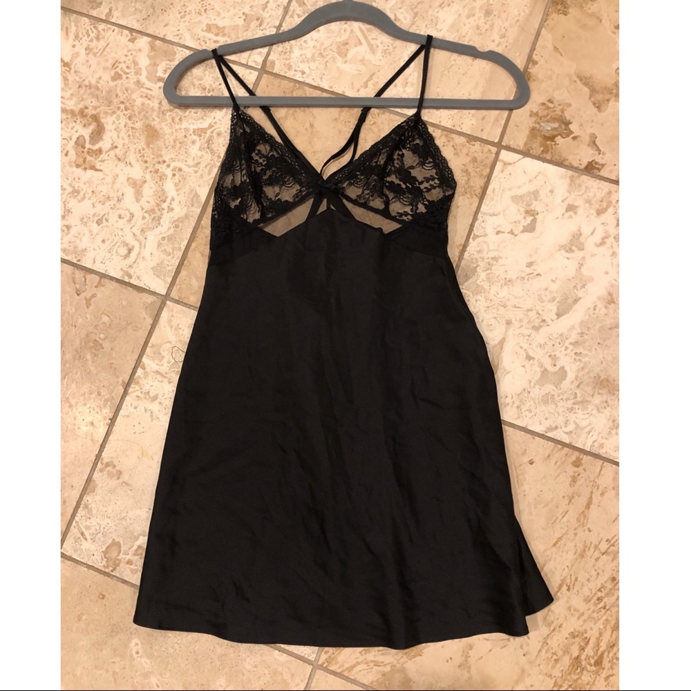 Victoria’s Secret Black Lace Lingerie Slip Dress
